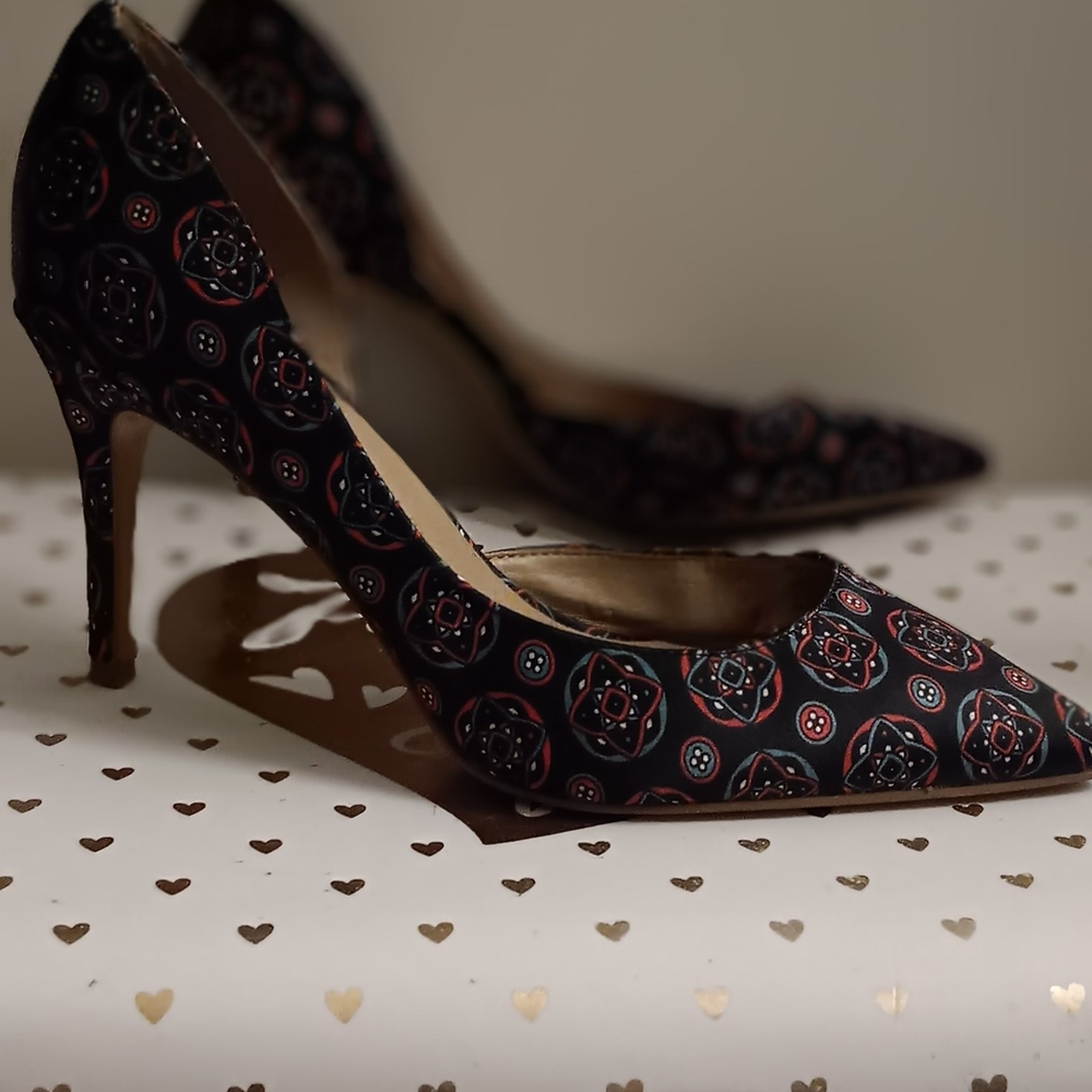 Banana Republic Andilla D'Orsay Blue multicolor Pumps Heels Women's Size 7.5 M - Picture 3 of 9